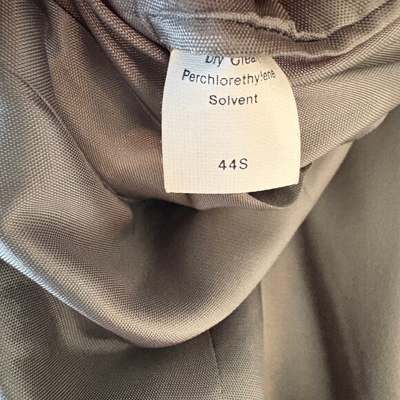 Vintage MAN IN WOOL Men's 44S Grey 100% Wool Tweed Herringbone Blazer Classic - Picture 5 of 13